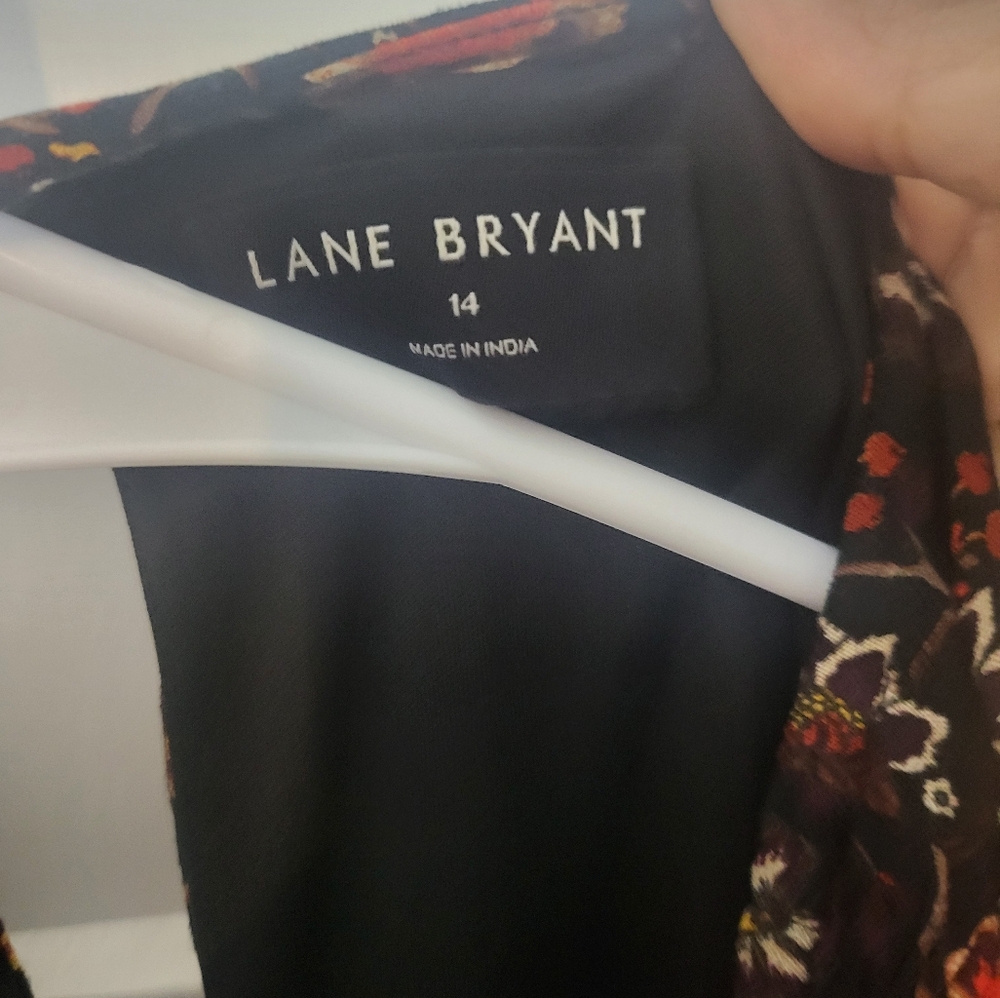 Lane bryant, sz 14, Floral Brown Maxi Dress - Picture 3 of 4